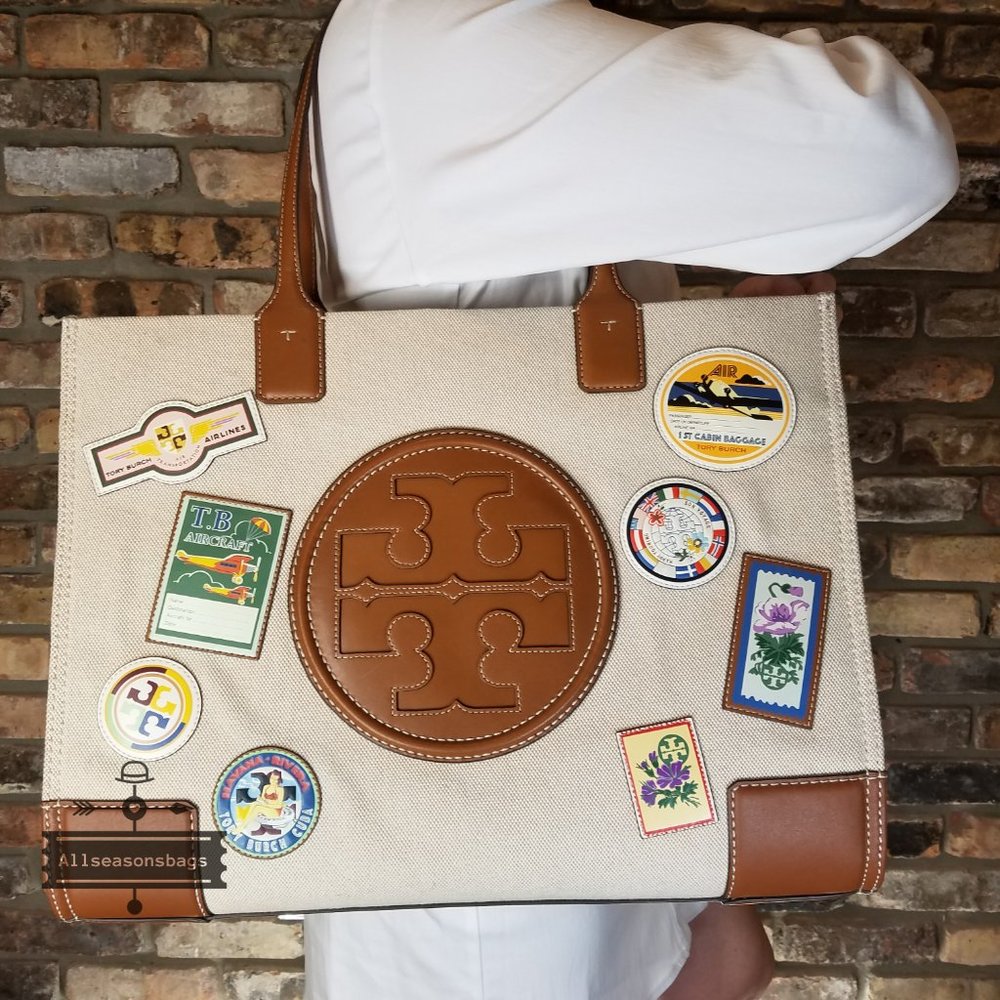 TORY BURCH ella patches tote airline aircraft NWT - Picture 1 of 5